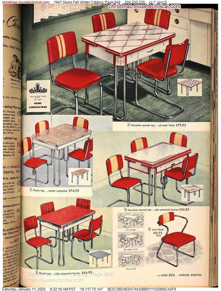 1947 Sears Fall Winter Catalog, Page 849