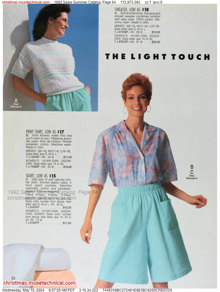 1992 Sears Summer Catalog, Page 54