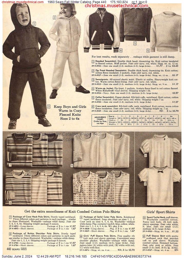 1960 Sears Fall Winter Catalog, Page 440