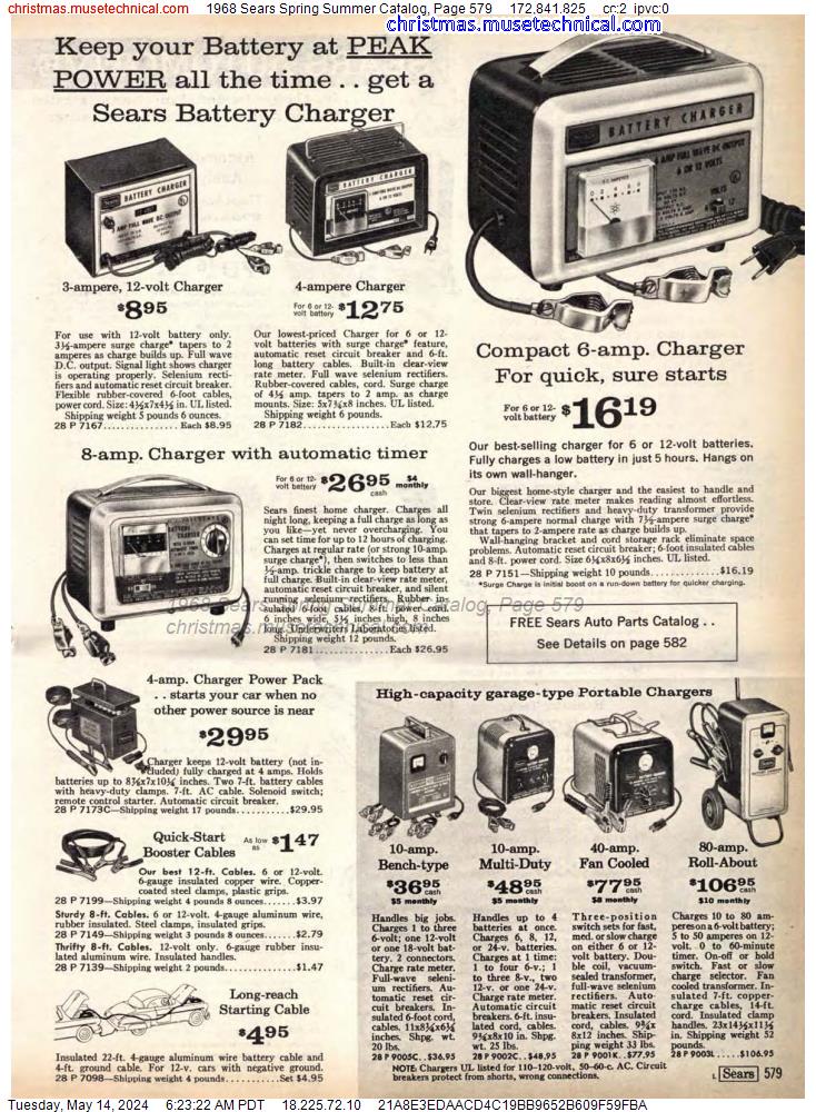 1968 Sears Spring Summer Catalog, Page 579