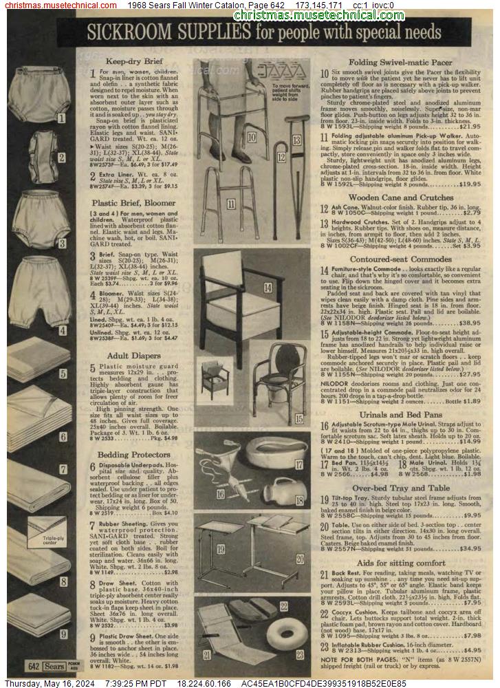 1968 Sears Fall Winter Catalog, Page 642