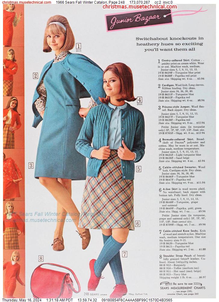 1966 Sears Fall Winter Catalog, Page 248