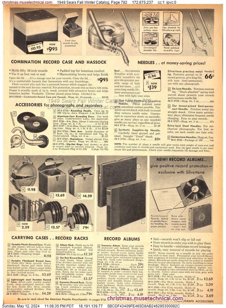 1949 Sears Fall Winter Catalog, Page 782