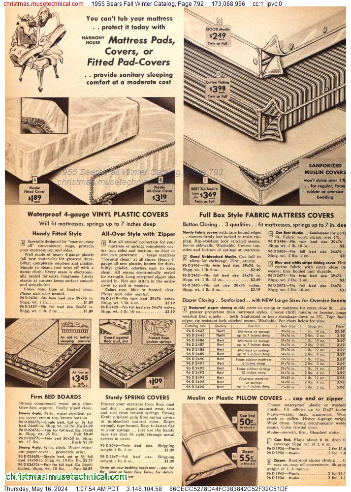 1955 Sears Fall Winter Catalog, Page 792