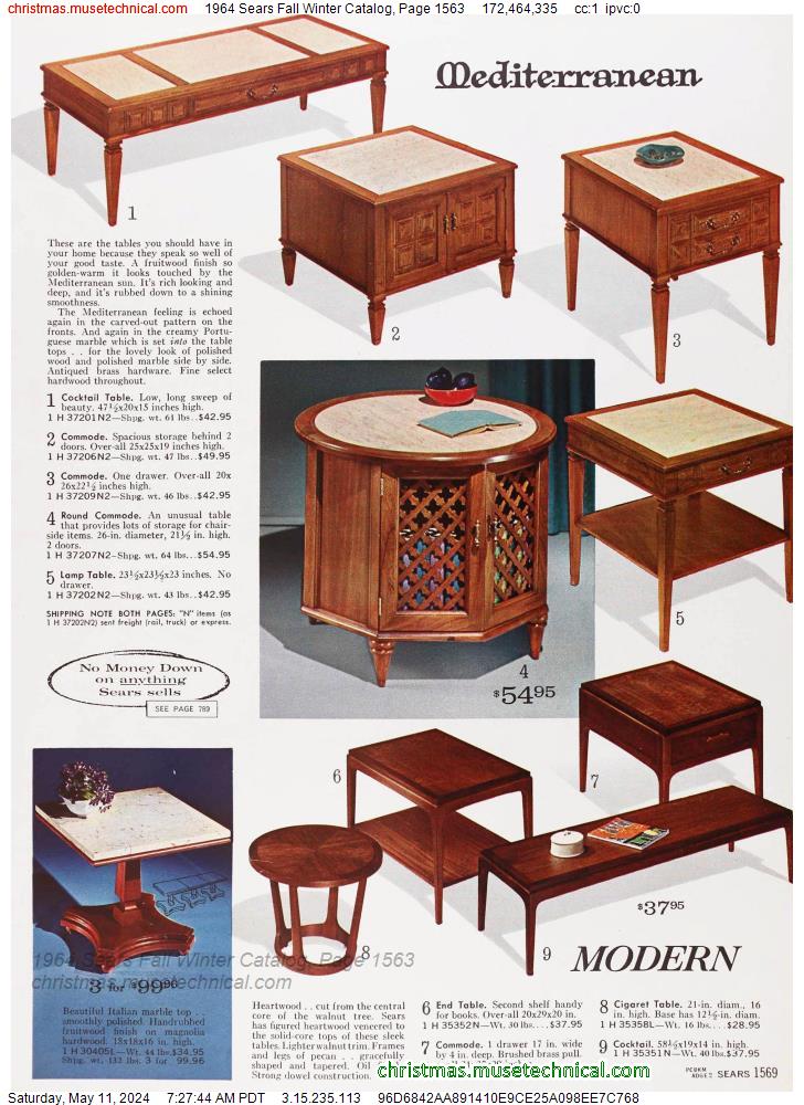 1964 Sears Fall Winter Catalog, Page 1563