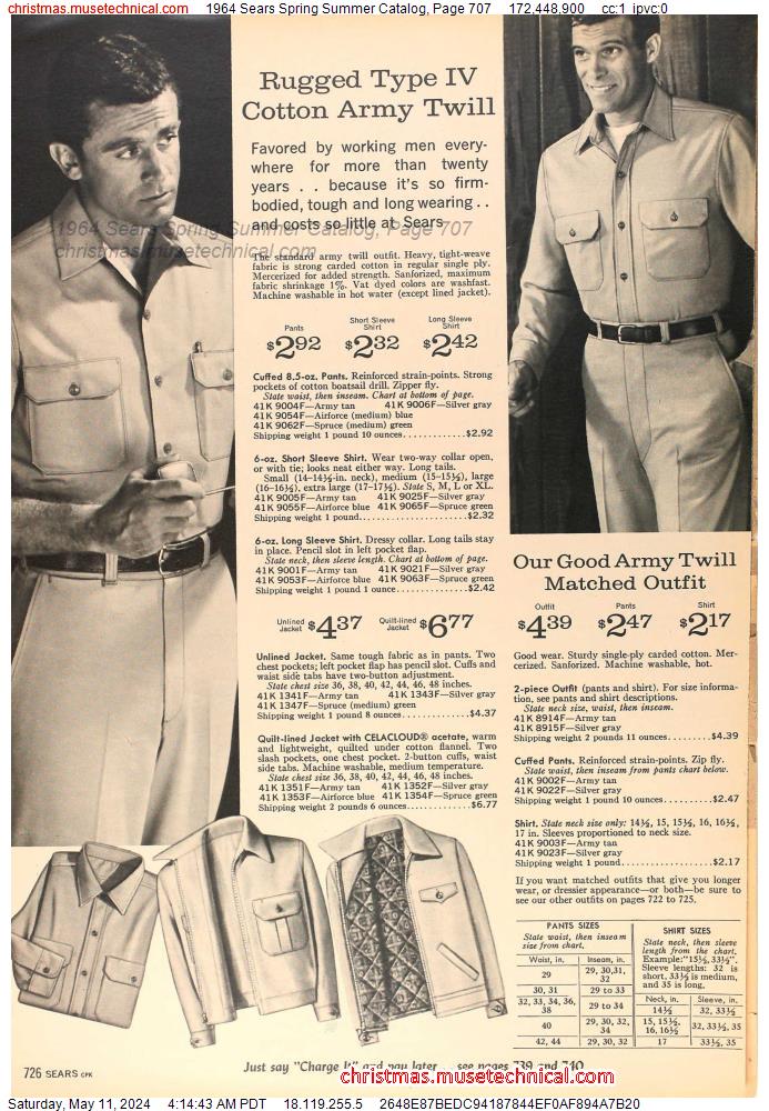 1964 Sears Spring Summer Catalog, Page 707