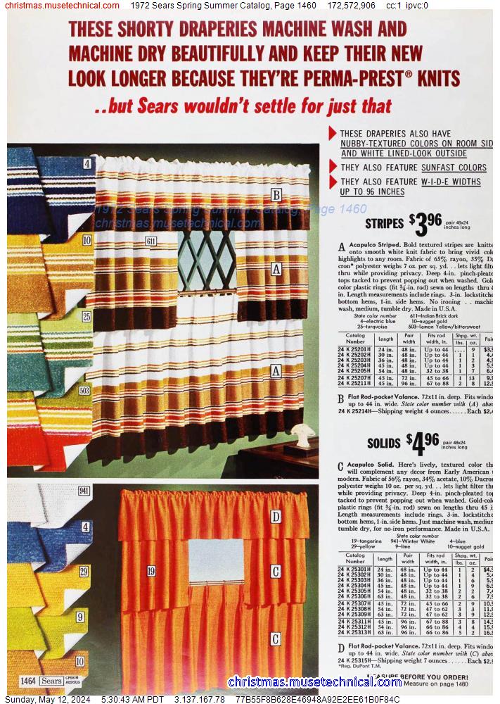 1972 Sears Spring Summer Catalog, Page 1460