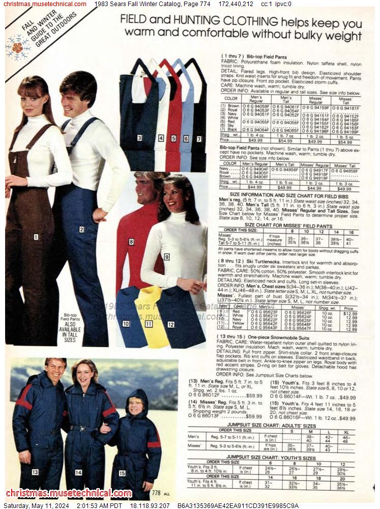 1983 Sears Fall Winter Catalog, Page 774