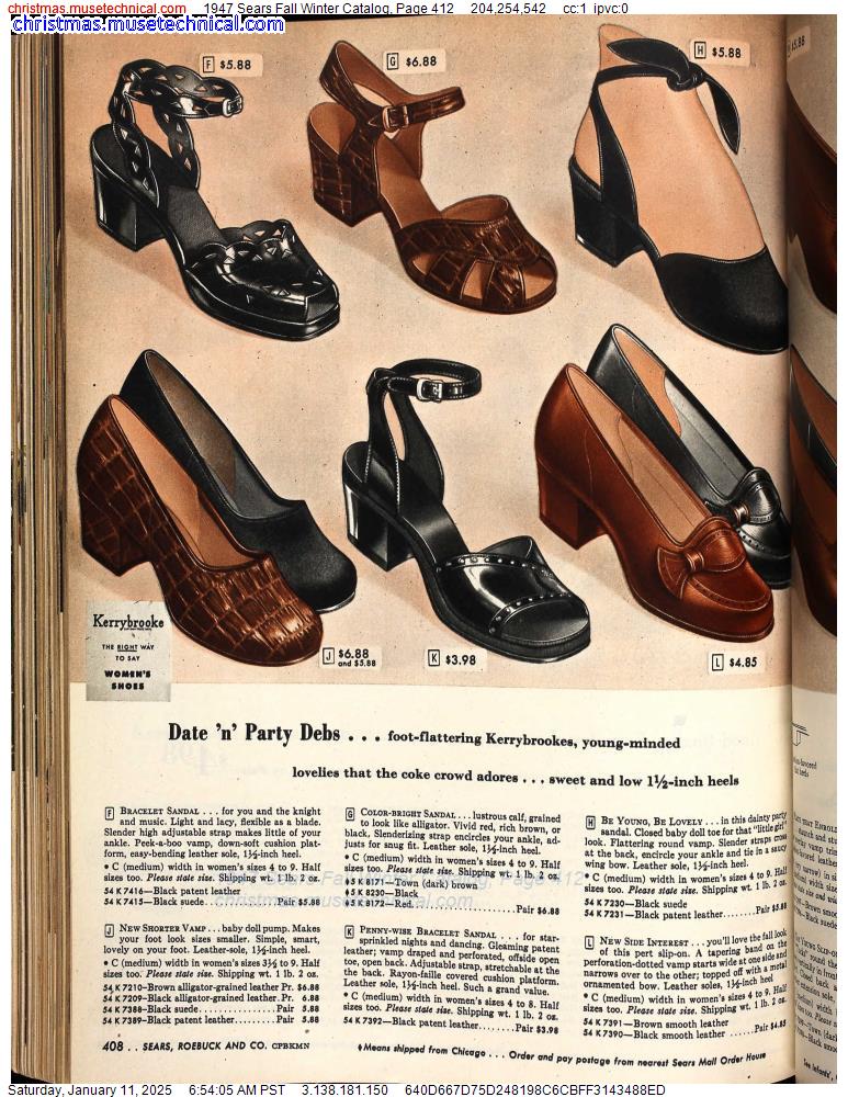 1947 Sears Fall Winter Catalog, Page 412