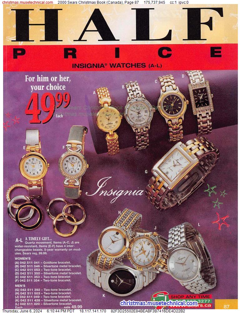 2000 Sears Christmas Book (Canada), Page 87