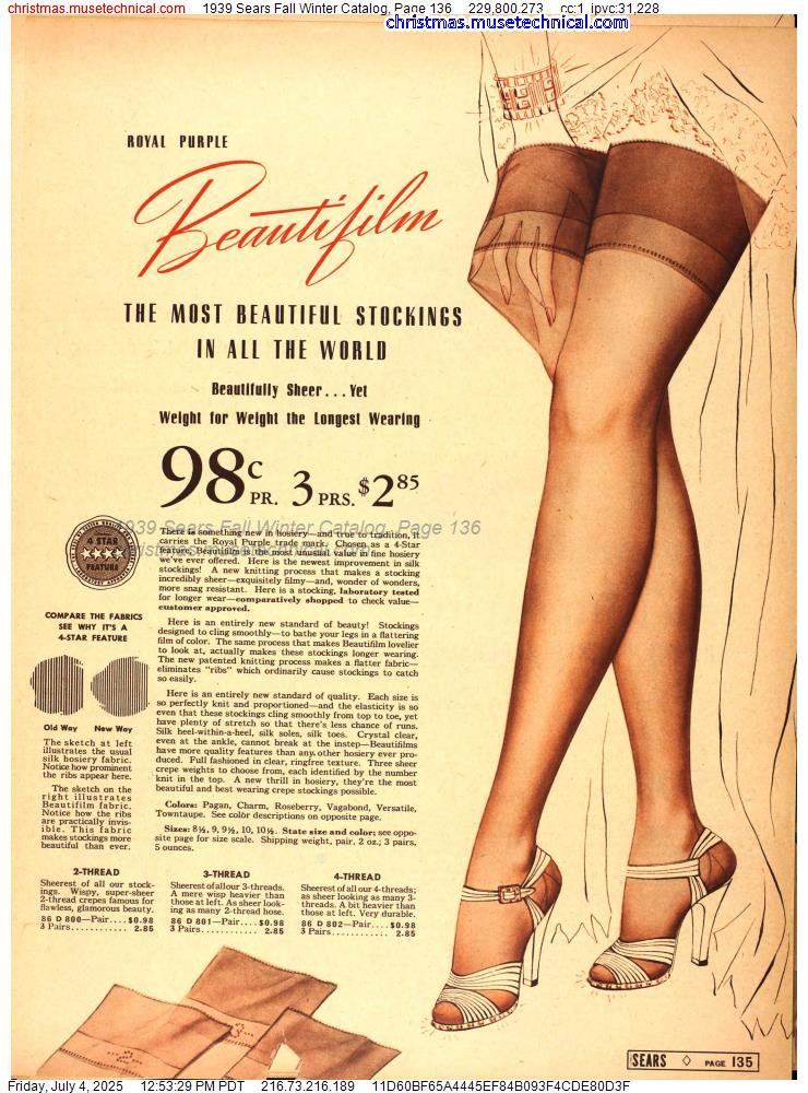 1939 Sears Fall Winter Catalog, Page 136