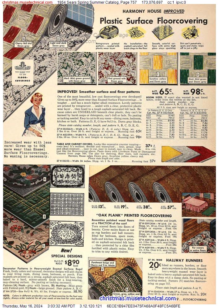 1954 Sears Spring Summer Catalog, Page 757