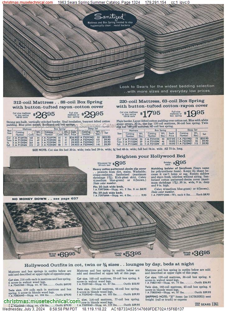 1963 Sears Spring Summer Catalog, Page 1324