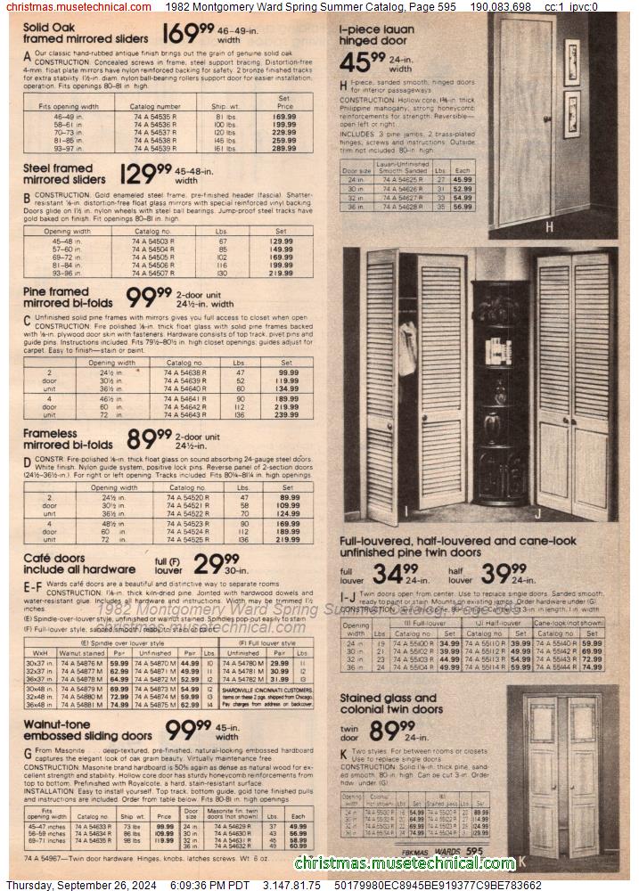 1982 Montgomery Ward Spring Summer Catalog, Page 595