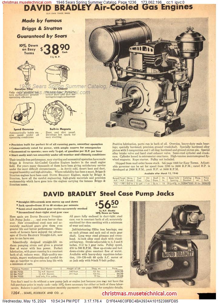 1946 Sears Spring Summer Catalog, Page 1236