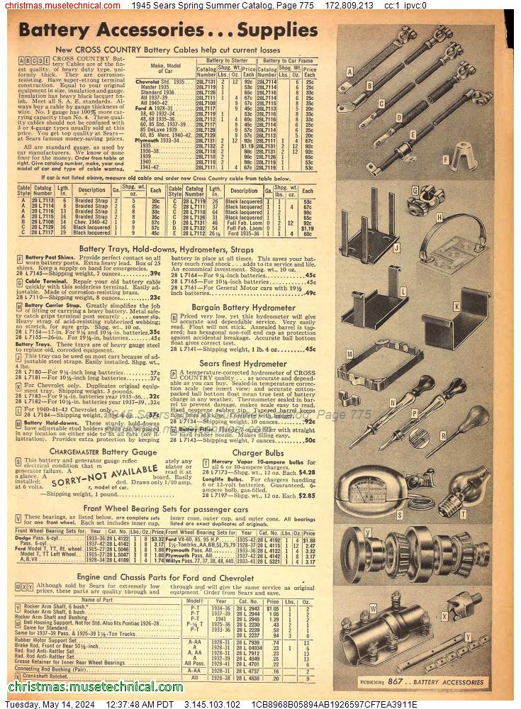 1945 Sears Spring Summer Catalog, Page 775