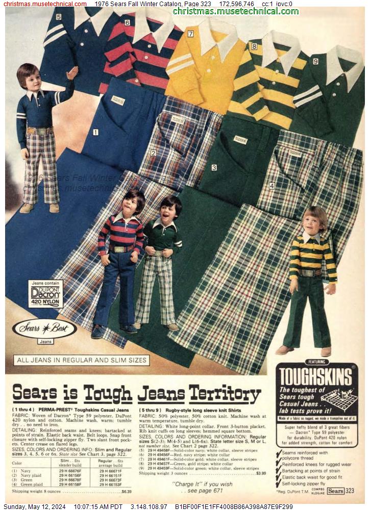 1976 Sears Fall Winter Catalog, Page 323