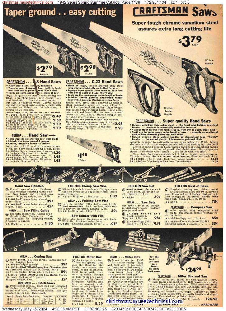 1942 Sears Spring Summer Catalog, Page 1176