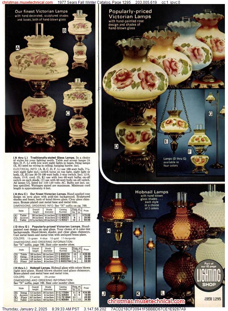 1977 Sears Fall Winter Catalog, Page 1295