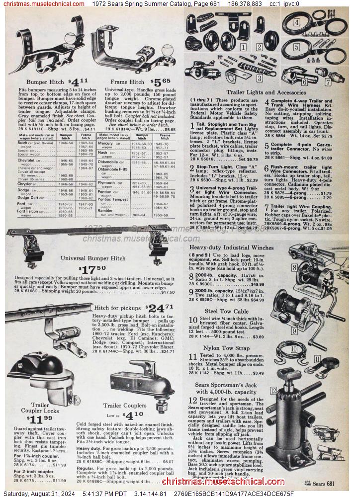 1972 Sears Spring Summer Catalog, Page 681