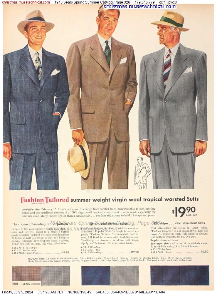 1945 Sears Spring Summer Catalog, Page 326