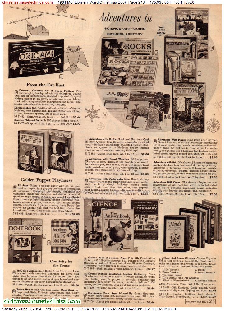 1961 Montgomery Ward Christmas Book, Page 213