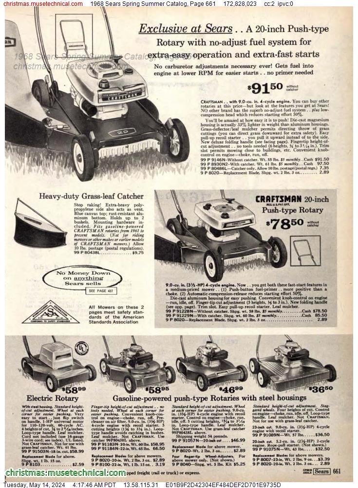 1968 Sears Spring Summer Catalog, Page 661