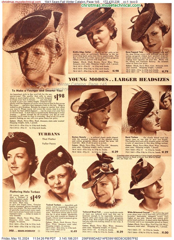 1941 Sears Fall Winter Catalog, Page 145