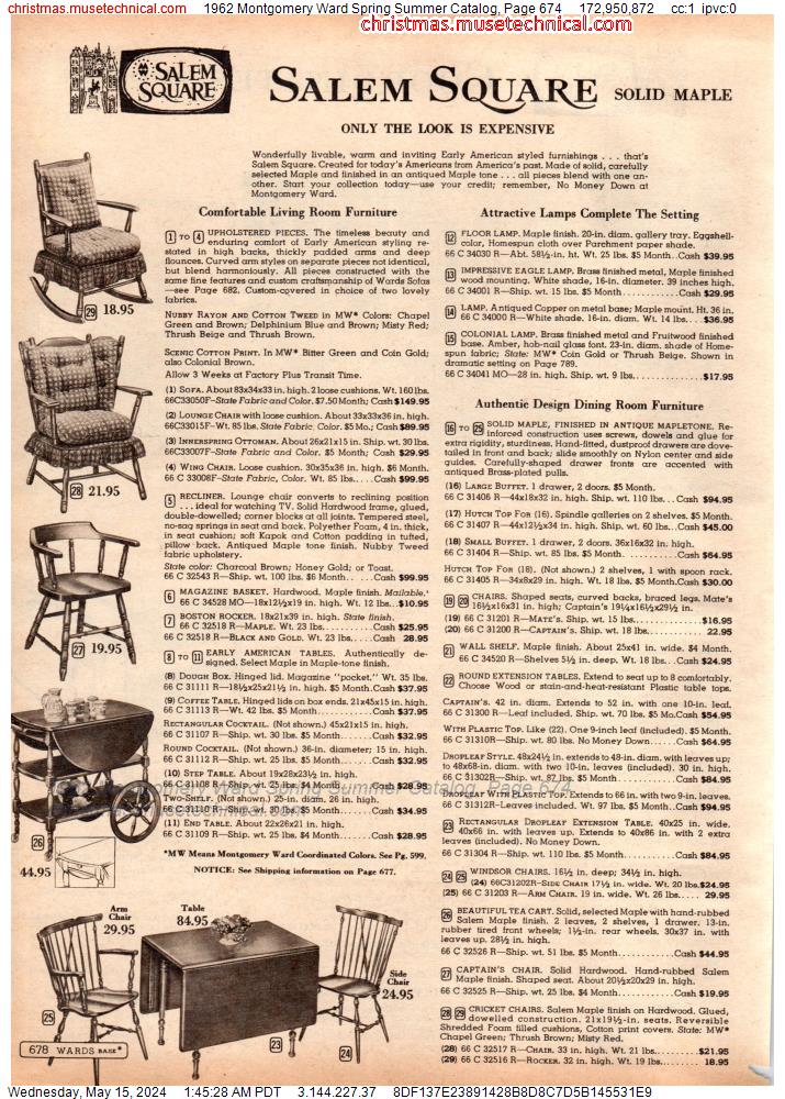 1962 Montgomery Ward Spring Summer Catalog, Page 674