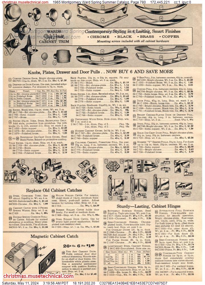 1965 Montgomery Ward Spring Summer Catalog, Page 780