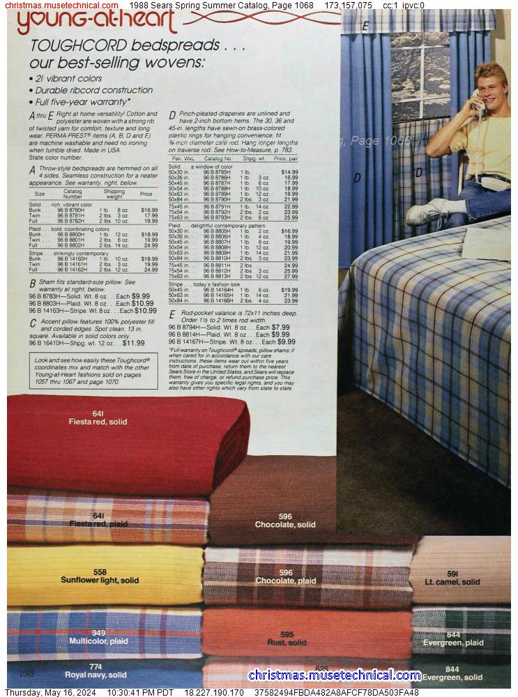 1988 Sears Spring Summer Catalog, Page 1068