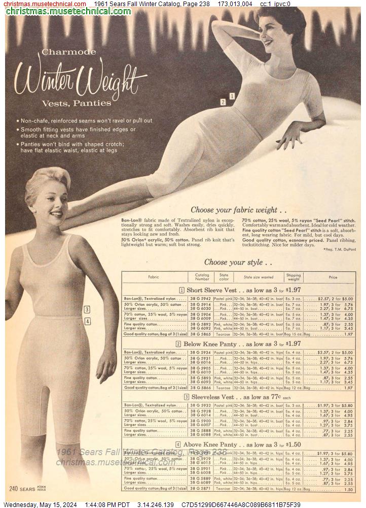 1961 Sears Fall Winter Catalog, Page 238