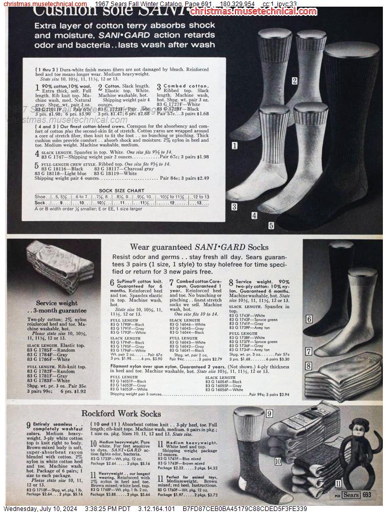 1967 Sears Fall Winter Catalog, Page 691
