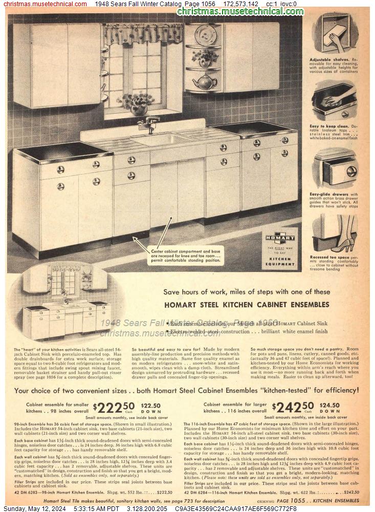 1948 Sears Fall Winter Catalog, Page 1056