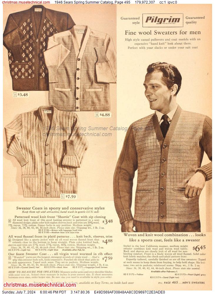 1946 Sears Spring Summer Catalog, Page 495