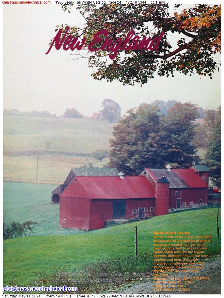 1986 Sears Fall Winter Catalog, Page 24