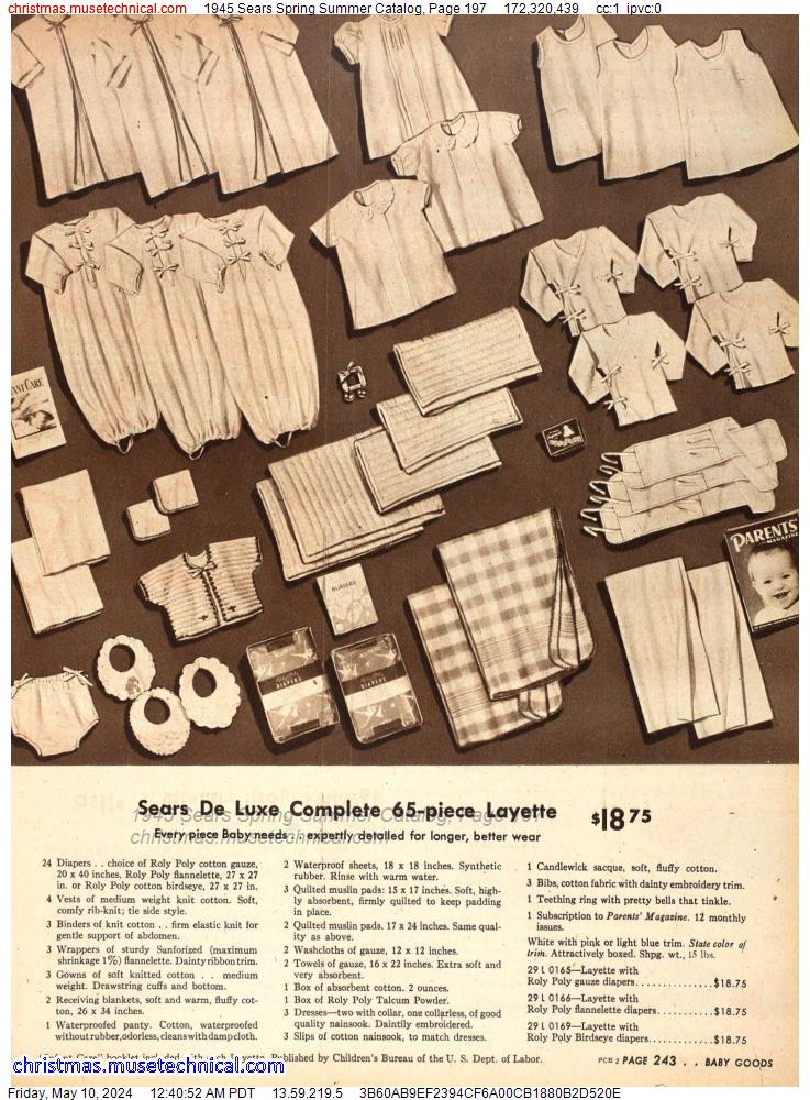 1945 Sears Spring Summer Catalog, Page 197