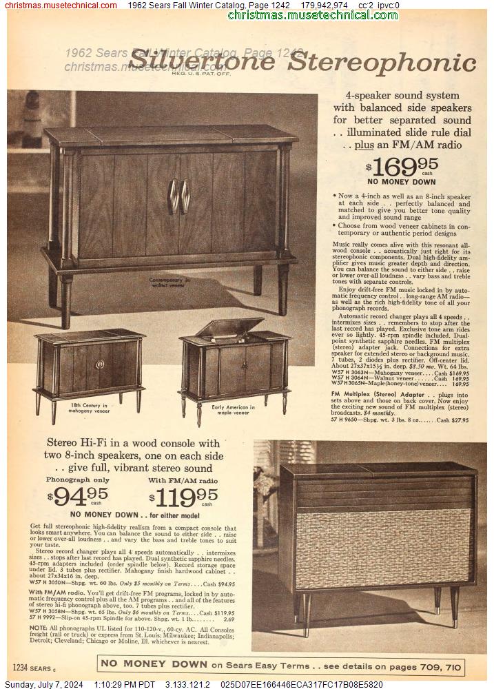 1962 Sears Fall Winter Catalog, Page 1242