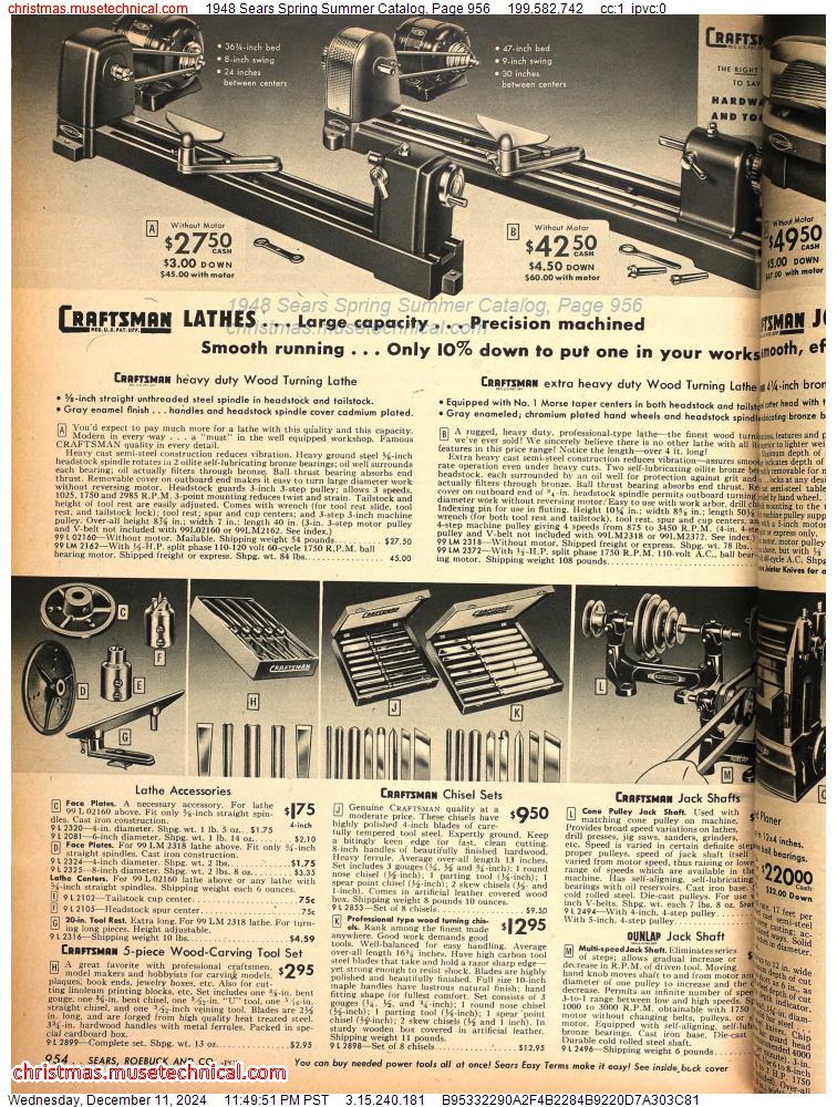 1948 Sears Spring Summer Catalog, Page 956