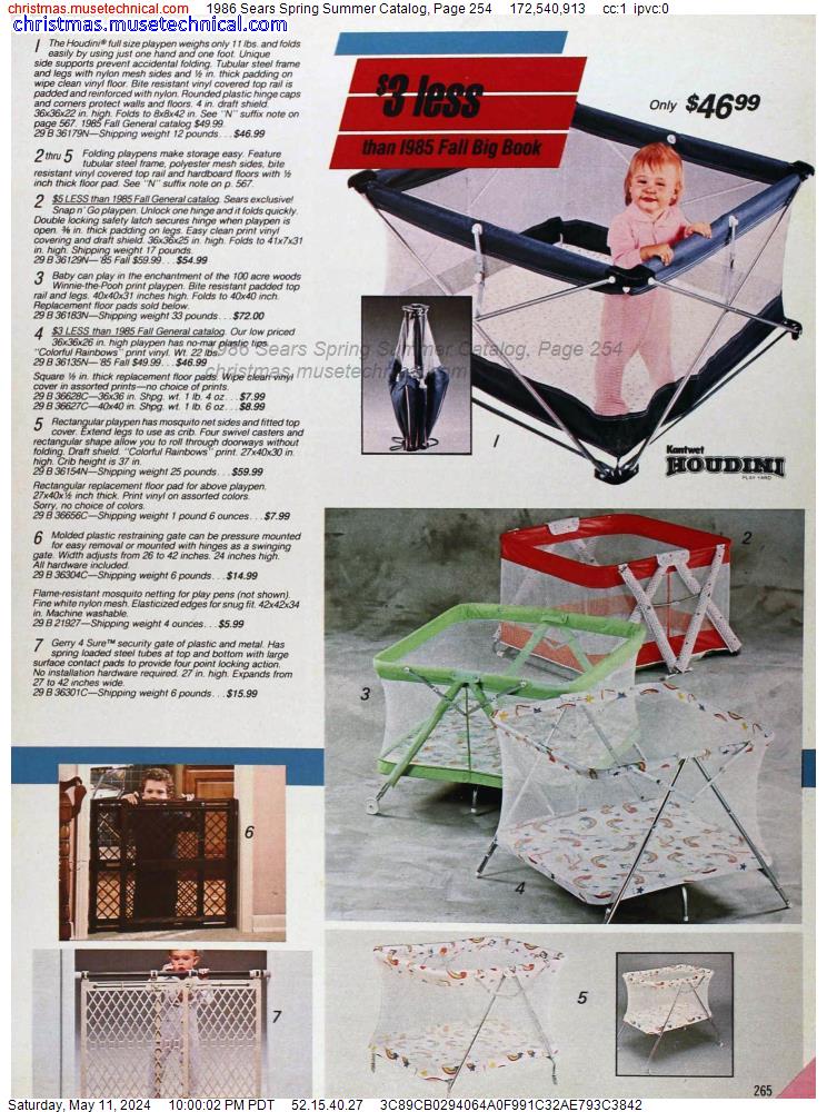 1986 Sears Spring Summer Catalog, Page 254