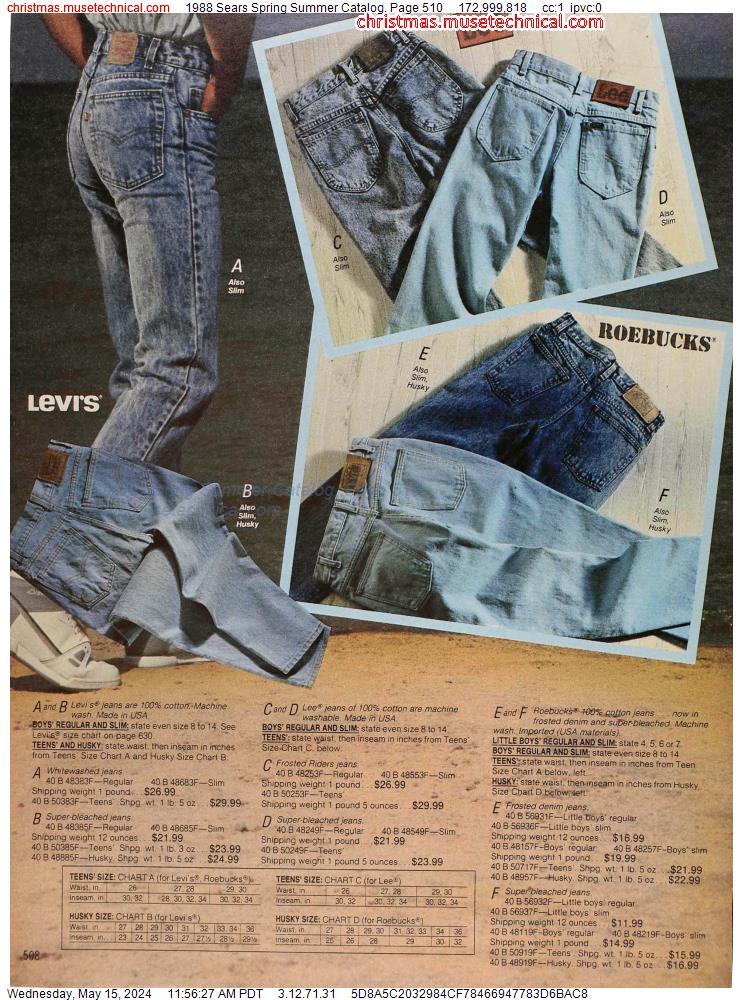 1988 Sears Spring Summer Catalog, Page 510