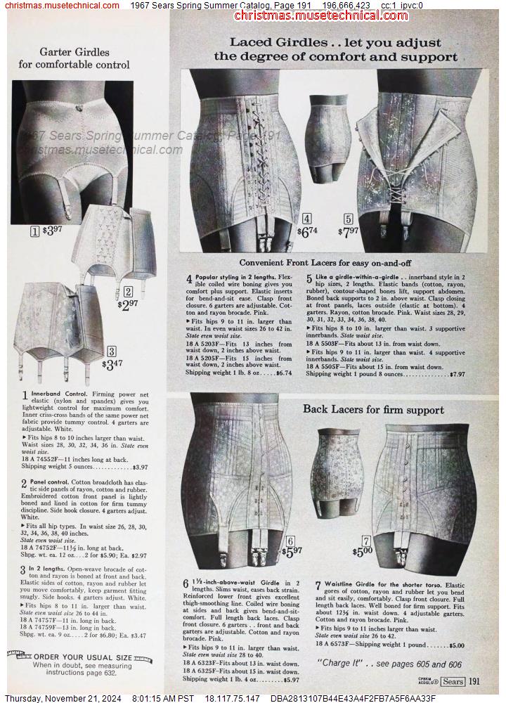 1967 Sears Spring Summer Catalog, Page 191