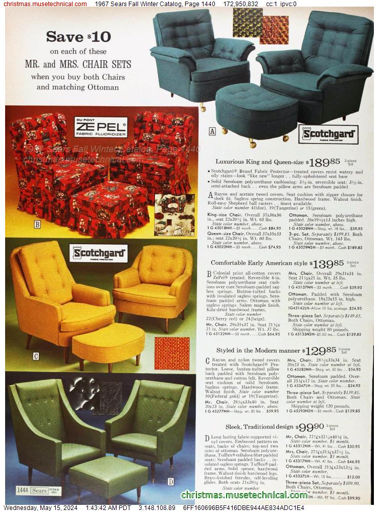 1967 Sears Fall Winter Catalog, Page 1440