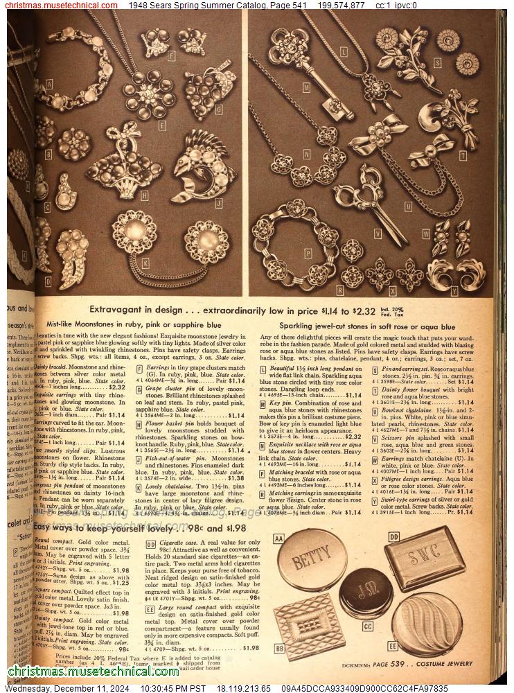 1948 Sears Spring Summer Catalog, Page 541