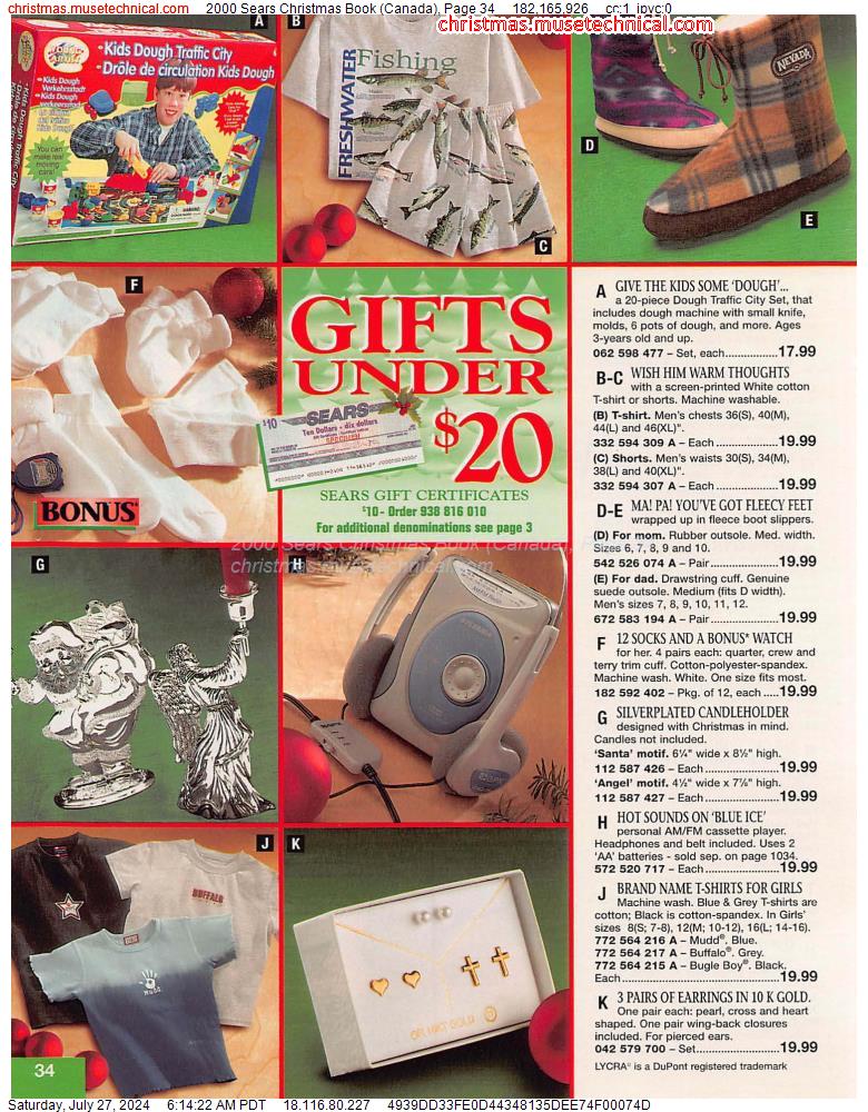 2000 Sears Christmas Book (Canada), Page 34