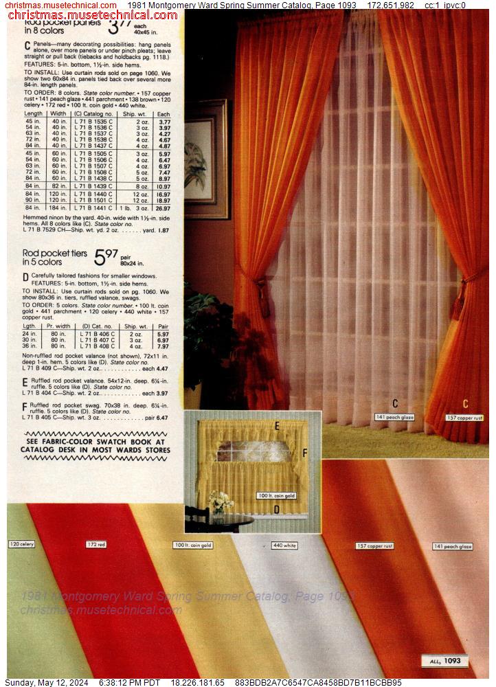 1981 Montgomery Ward Spring Summer Catalog, Page 1093