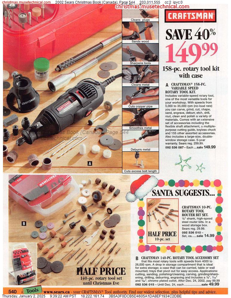 2002 Sears Christmas Book (Canada), Page 544