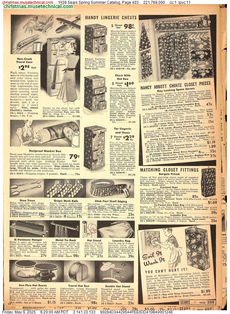 1939 Sears Spring Summer Catalog, Page 403