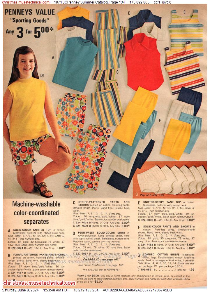 1971 JCPenney Summer Catalog, Page 134