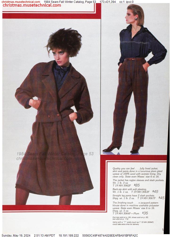 1984 Sears Fall Winter Catalog, Page 53 - Catalogs & Wishbooks